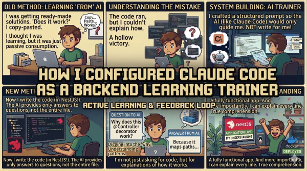 Illustration of learning to code with AI as a coach