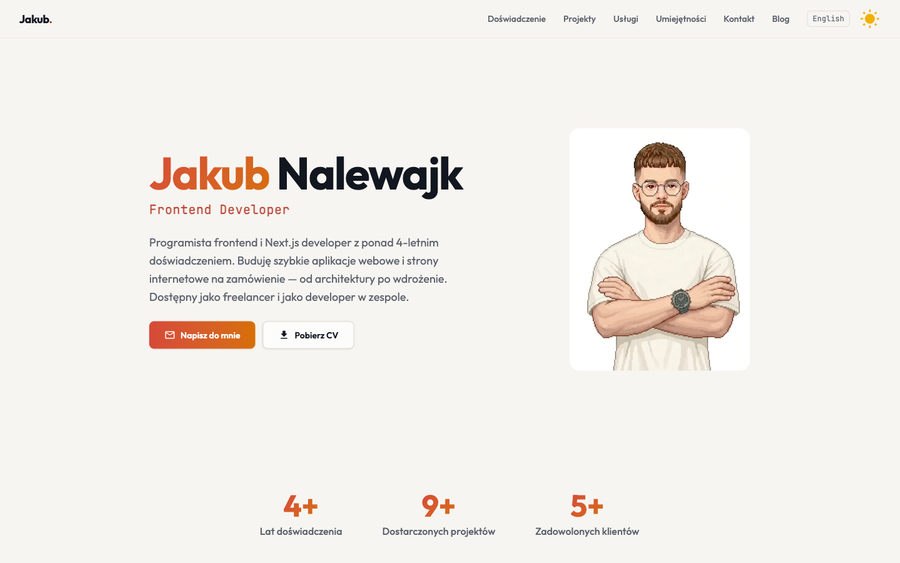 jnalewajk.me - Strona firmowa z blogiem